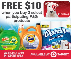 Target: Free $10 Gift Card When You Buy (3) Select P&G Products!